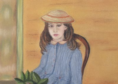 pastel painting girl by lia van elffenbrinck